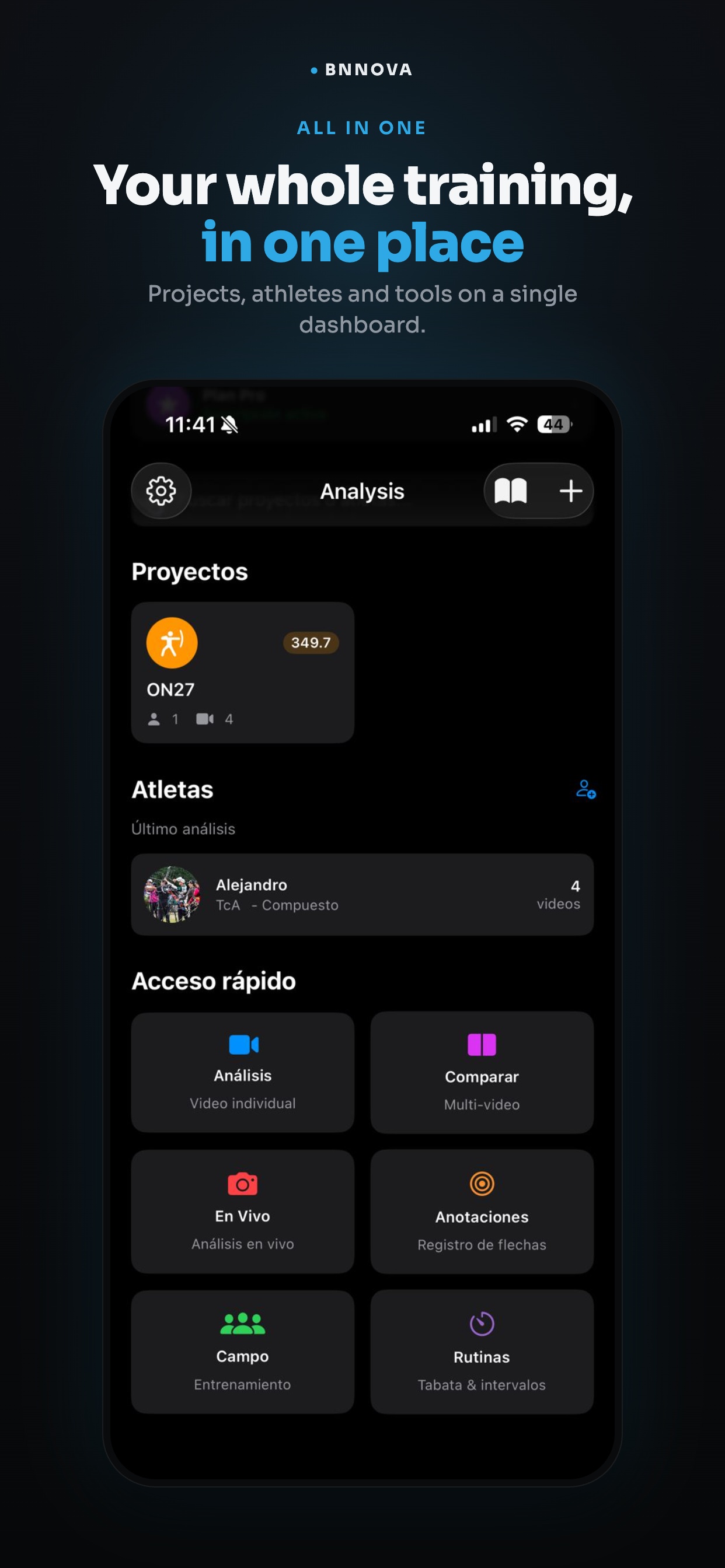 Todo tu entrenamiento en un lugar